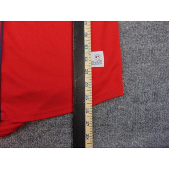 Atlanta‎ Braves Baseball Jersey Mens Large Red Blue Shirt - Picture 6 of 9